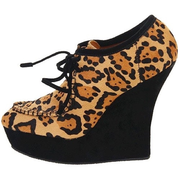 L.A.M.B Nate ii leopard print calf hair wedge - Picture 1 of 9
